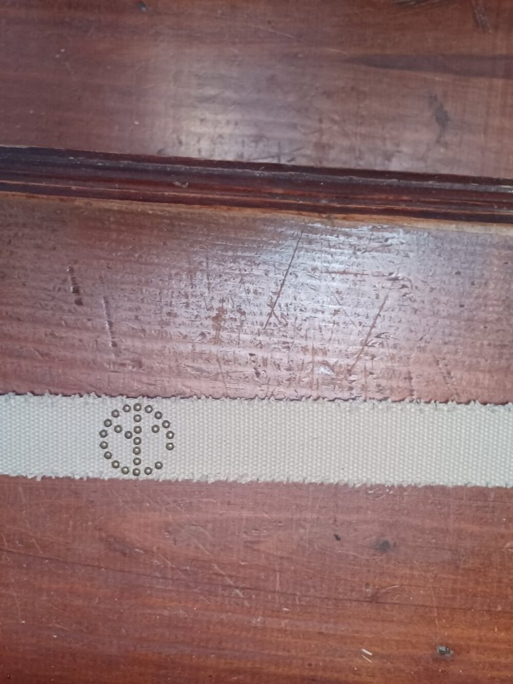 Women's Canvas Belt Size 11 Peace/Hippie Theme Tan